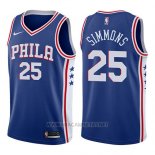 Camiseta Philadelphia 76ers Ben Simmons NO 25 2017-18 Azul