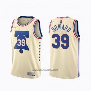 Camiseta Philadelphia 76ers Dwight Howard NO 39 Earned 2020-21 Crema