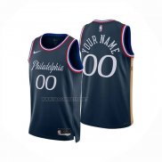 Camiseta Philadelphia 76ers Personalizada Ciudad 2025-26 Azul
