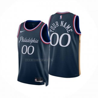 Camiseta Philadelphia 76ers Personalizada Ciudad 2025-26 Azul