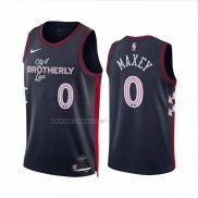 Camiseta Philadelphia 76ers Tyrese Maxey NO 0 Ciudad 2023-24 Azul