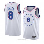 Camiseta Philadelphia 76ers Zhaire Smith NO 8 Earned 2018-19 Blanco