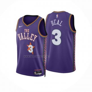 Camiseta Phoenix Suns Bradley Beal NO 3 Ciudad 2024-25 Violeta