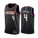 Camiseta Phoenix Suns Jevon Carter NO 4 Ciudad Negro