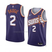 Camiseta Phoenix Suns Josh Okogie NO 2 Icon 2023-24 Violeta