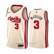 Camiseta Portland Trail Blazers C.j. Mccollum NO 3 Ciudad 2019-20 Cream