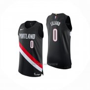 Camiseta Portland Trail Blazers Damian Lillard NO 0 Icon Authentic 2025-26 Negro