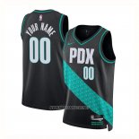 Camiseta Portland Trail Blazers Personalizada Ciudad 2022-23 Negro