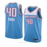 Camiseta Sacramento Kings Harrison Barnes NO 40 Ciudad 2018-19 Azul