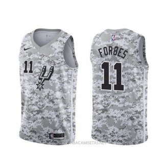 Camiseta San Antonio Spurs Bryn Forbes NO 11 Earned Camuflaje