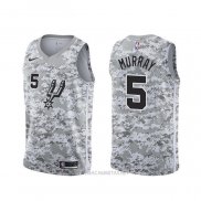 Camiseta San Antonio Spurs Dejounte Murray NO 5 Earned Camuflaje