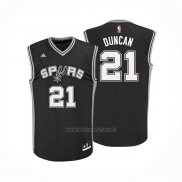 Camiseta San Antonio Spurs Tim Duncan NO 21 Icon Negro