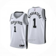 Camiseta San Antonio Spurs Victor Wembanyama NO 1 Association 2024-25 Blanco