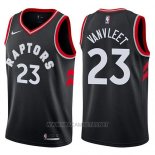 Camiseta Toronto Raptors Fred Vanvleet NO 23 Statement 2017-18 Negro