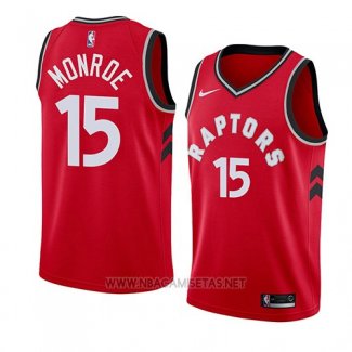 Camiseta Toronto Raptors Greg Monroe NO 15 Icon 2018 Rojo