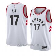 Camiseta Toronto Raptors Jeremy Lin NO 17 Association 2018 Blanco