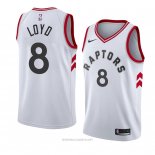 Camiseta Toronto Raptors Jordan Loyd NO 8 Association 2018 Blanco