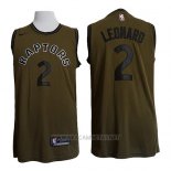 Camiseta Toronto Raptors Kawhi Leonard NO 2 Nike Verde