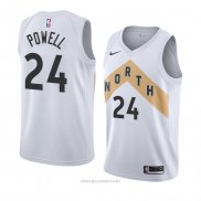 Camiseta Toronto Raptors Norman Powell NO 24 Ciudad 2018 Blanco