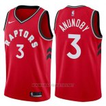Camiseta Toronto Raptors Og Anunoby NO 3 Icon 2017-18 Rojo