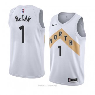 Camiseta Toronto Raptors Patrick McCaw NO 1 Ciudad 2018 Blanco