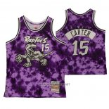 Camiseta Toronto Raptors Vince Carter NO 15 Galaxy Violeta