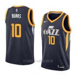 Camiseta Utah Jazz Alec Burks NO 10 Icon 2018 Azul