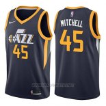 Camiseta Utah Jazz Donovan Mitchell NO 45 Icon 2017-18 Azul