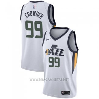 Camiseta Utah Jazz Jae Crowder NO 99 Association 2017-18 Blanco