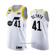 Camiseta Utah Jazz Kelly Olynyk NO 41 Association Autentico 2022-23 Blanco