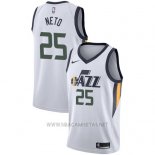 Camiseta Utah Jazz Raul Neto NO 25 Association 2017-18 Blanco