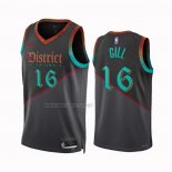 Camiseta Washington Wizards Anthony Gill NO 16 Ciudad 2023-24 Negro