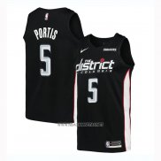 Camiseta Washington Wizards Bobby Portis NO 5 Ciudad 2018-19 Negro