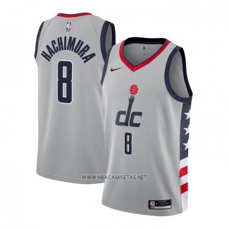 Camiseta Washington Wizards Rui Hachimura NO 8 Ciudad 2020-21 Gris