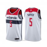 Camiseta Washington Wizards Shabazz Napier NO 5 Association Blanco