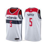 Camiseta Washington Wizards Shabazz Napier NO 5 Association Blanco