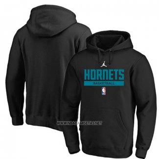 Sudaderas con Capucha Charlotte Hornets Practice Performance 2022-23 Negro