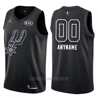 Camiseta All Star 2018 San Antonio Spurs Nike Personalizada Negro