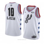 Camiseta All Star 2019 San Antonio Spurs Demar Derozan NO 10 Blanco