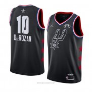 Camiseta All Star 2019 San Antonio Spurs Demar Derozan NO 10 Negro