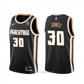 Camiseta Atlanta Hawks Damian Jones NO 30 Ciudad 2019-20 Negro