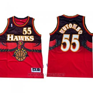 Camiseta Atlanta Hawks Dikembe Mutombo NO 55 Retro Rojo