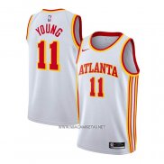 Camiseta Atlanta Hawks Trae Young NO 11 Association 2020-21 Blanco