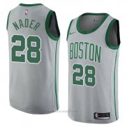 Camiseta Boston Celtics Abdel Nader NO 28 Ciudad 2018 Gris