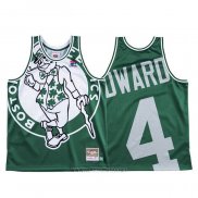 Camiseta Boston Celtics Carsen Edward NO 4 Mitchell & Ness Big Face Verde