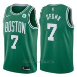 Camiseta Boston Celtics Jaylen Brown NO 7 2017-18 Verde