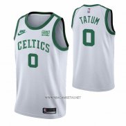 Camiseta Boston Celtics Jayson Tatum NO 0 75th Anniversary Blanco