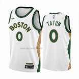 Camiseta Boston Celtics Jayson Tatum NO 0 Ciudad 2023-24 Blanco