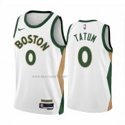 Camiseta Boston Celtics Jayson Tatum NO 0 Ciudad 2023-24 Blanco