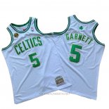 Camiseta Boston Celtics Kevin Garnett NO 5 2007-08 Finals Blanco